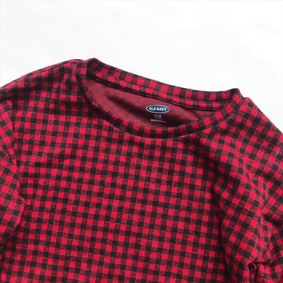 Old Navy black/red gingham top EUC XS(5T) - Picture 2 of 5